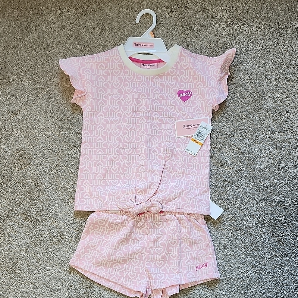 Juicy Couture Light Pink Kids Pajama Set